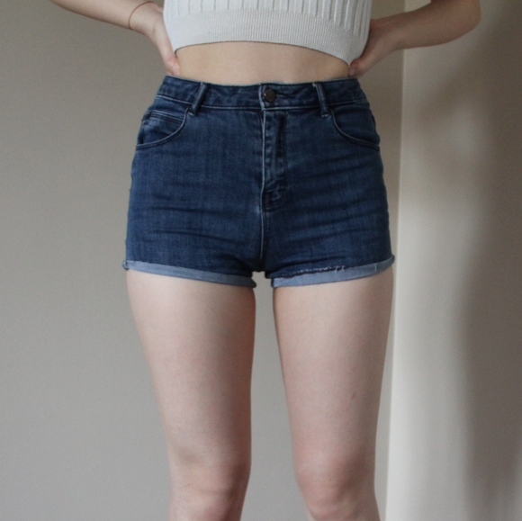 High waisted denim shorts - Picture 3 of 4